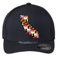 California Maryland Flag Flexfit Unipanel Trucker Cap