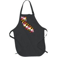 California Maryland Flag Full-Length Apron With Pockets