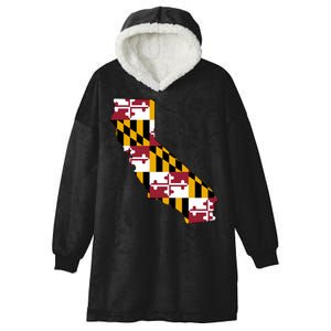 California Maryland Flag Hooded Wearable Blanket