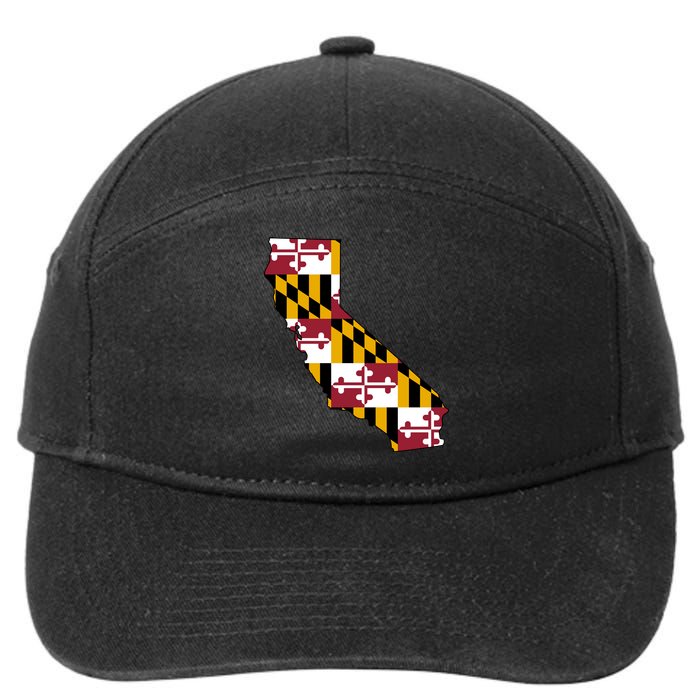 California Maryland Flag 7-Panel Snapback Hat