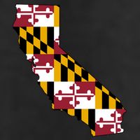 California Maryland Flag 11oz C Handle Ceramic Mug