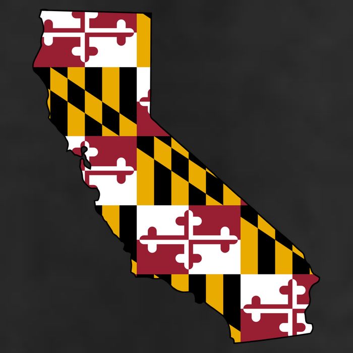 California Maryland Flag 11oz C Handle Ceramic Mug