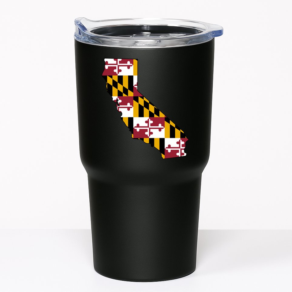 California Maryland Flag Tumbler