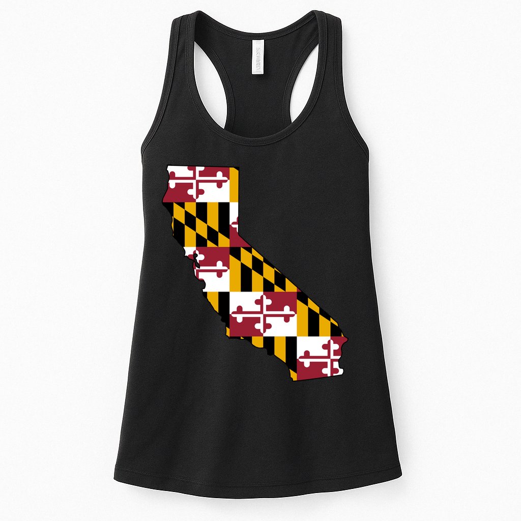 California Maryland Flag Womens Tank Top