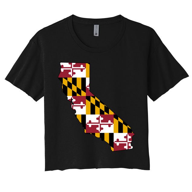 California Maryland Flag Crop Top