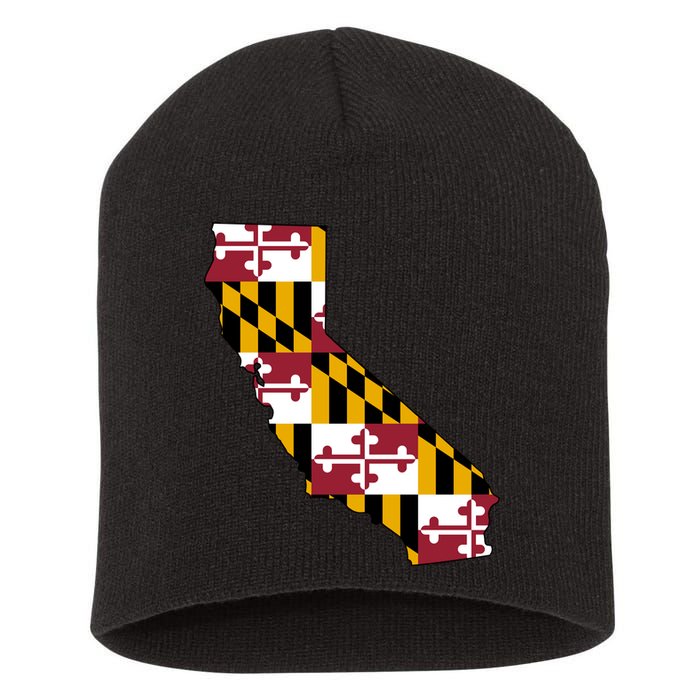 California Maryland Flag Short Acrylic Beanie