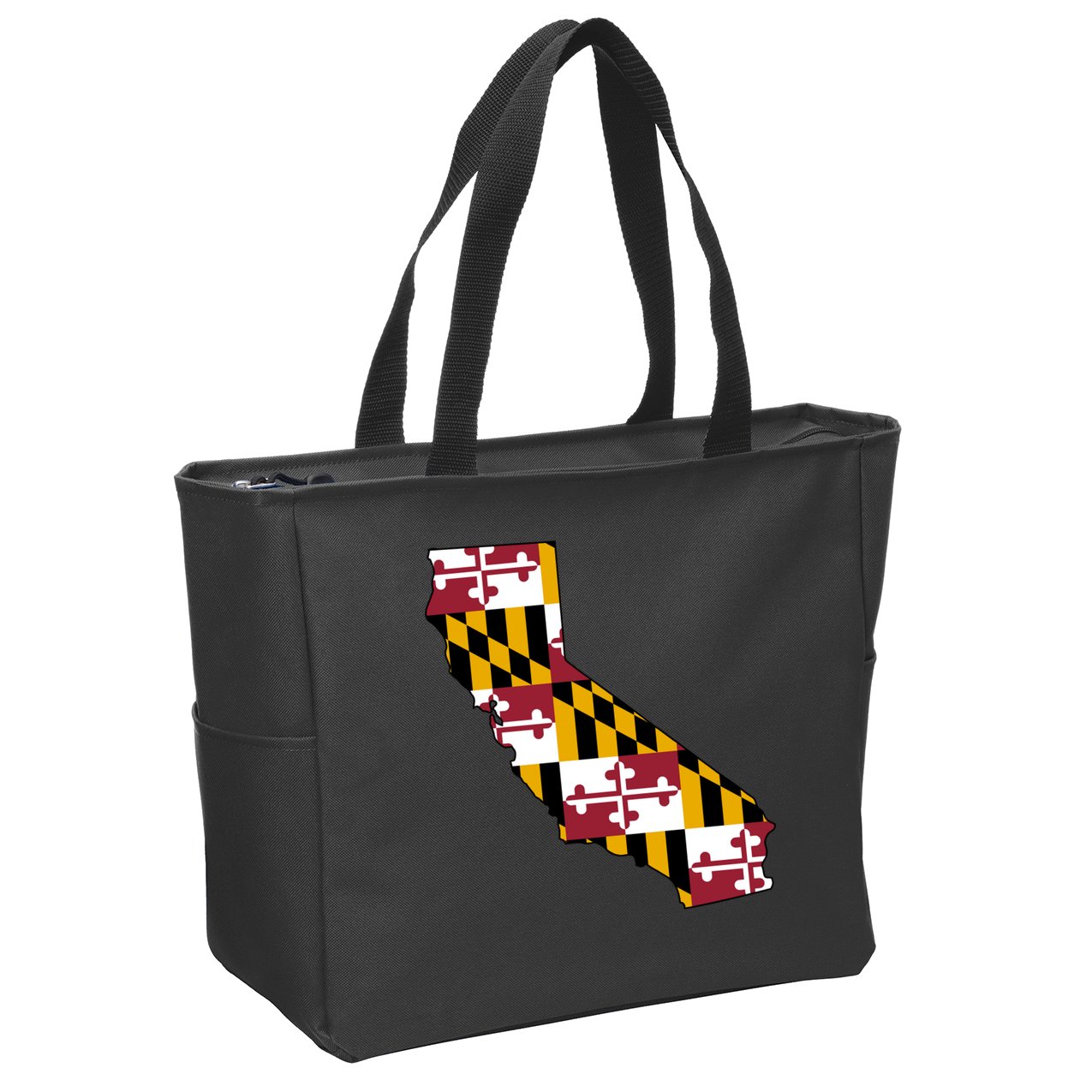 California Maryland Flag Zip Tote Bag