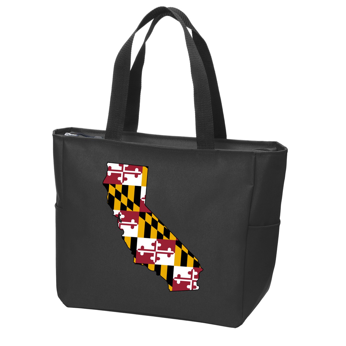 California Maryland Flag Zip Tote Bag