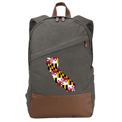 California Maryland Flag Cotton Canvas Backpack
