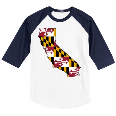 California Maryland Flag Baseball Sleeve Shirt