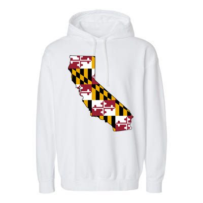 California Maryland Flag Garment-Dyed Fleece Hoodie