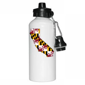 California Maryland Flag Aluminum Water Bottle