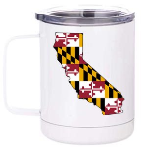 California Maryland Flag 12 oz Stainless Steel Tumbler Cup