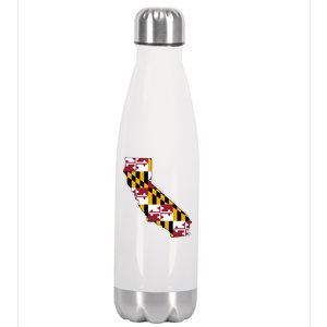 California Maryland Flag Stainless Steel Insulated Water Bottle