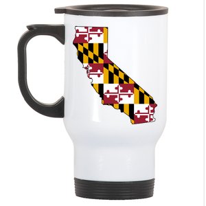 California Maryland Flag Stainless Steel Travel Mug