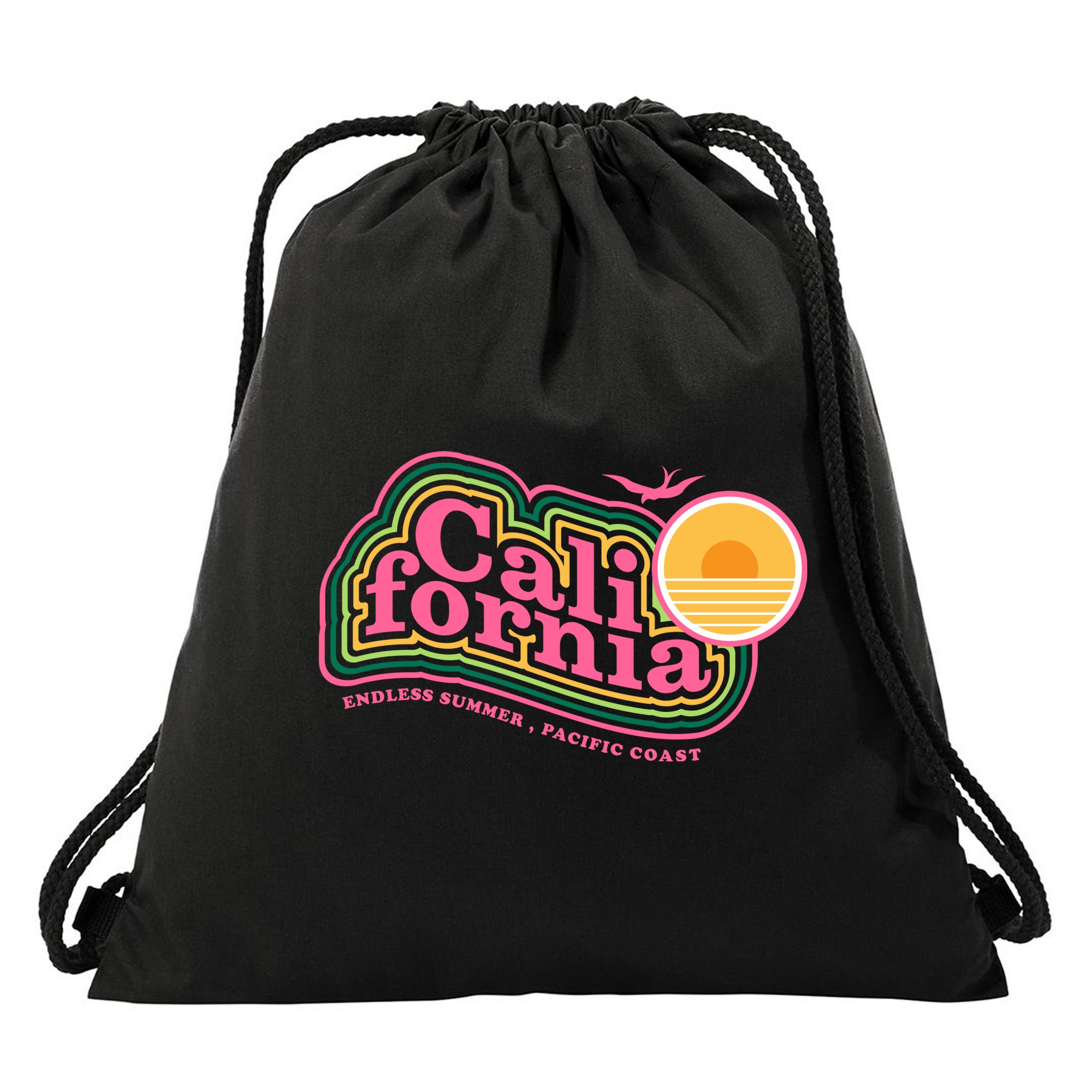 California Pacific Coast Endless Summer Drawstring Bag