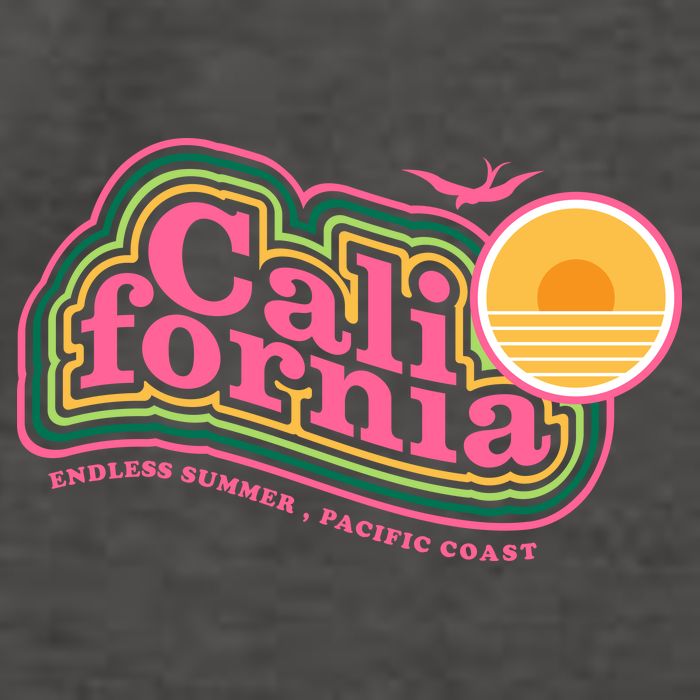 California Pacific Coast Endless Summer Vector Backpack
