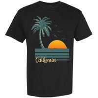 California Palm Tree Sunset Beach Garment-Dyed Heavyweight T-Shirt
