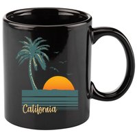 California Palm Tree Sunset Beach 11oz C Handle Ceramic Mug