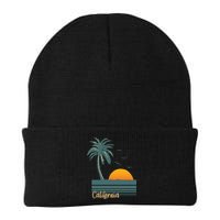 California Palm Tree Sunset Beach Beanie