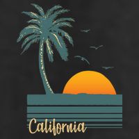 California Palm Tree Sunset Beach Beanie