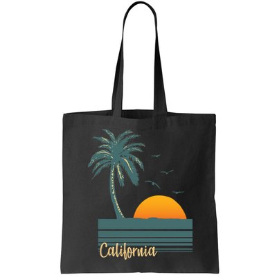 California Palm Tree Sunset Beach Bag