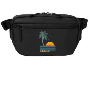 California Palm Tree Sunset Beach Crossbody Pack