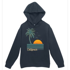 California Palm Tree Sunset Beach Urban Pullover Hoodie