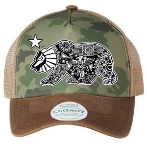 California Republic Aztec Bear Legacy Tie Dye Trucker Hat