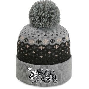 California Republic Aztec Bear The Baniff Cuffed Pom Beanie