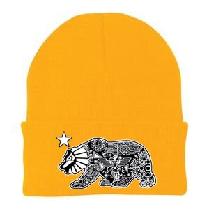 California Republic Aztec Bear Knit Cap Winter Beanie