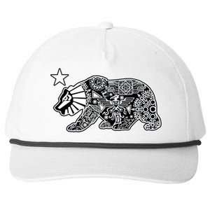 California Republic Aztec Bear Snapback Five-Panel Rope Hat