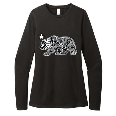 California Republic Aztec Bear Womens CVC Long Sleeve Shirt