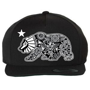 California Republic Aztec Bear Wool Snapback Cap