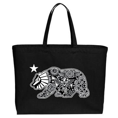 California Republic Aztec Bear Cotton Canvas Jumbo Tote