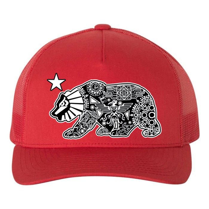 California Republic Aztec Bear Yupoong Adult 5-Panel Trucker Hat