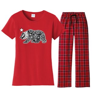 California Republic Aztec Bear Women's Flannel Pajama Set