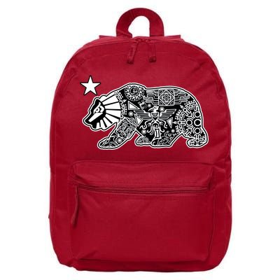 California Republic Aztec Bear 16 in Basic Backpack