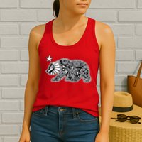 California Republic Aztec Bear Womens Tank Top