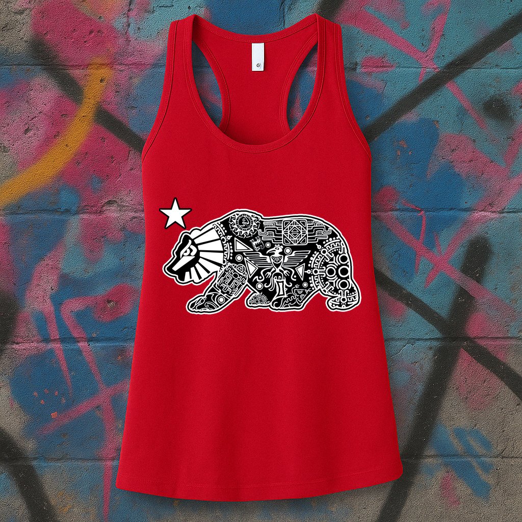 California Republic Aztec Bear Womens Tank Top