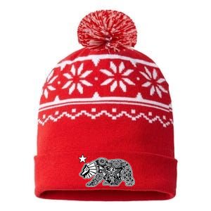 California Republic Aztec Bear USA-Made Snowflake Beanie