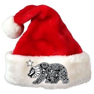 California Republic Aztec Bear Premium Christmas Santa Hat