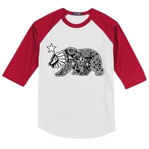 California Republic Aztec Bear Kids Colorblock Raglan Jersey