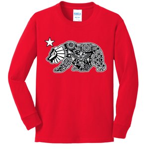 California Republic Aztec Bear Kids Long Sleeve Shirt