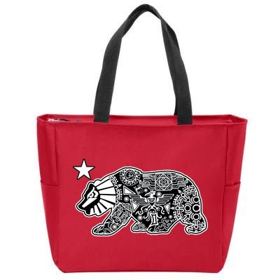 California Republic Aztec Bear Zip Tote Bag