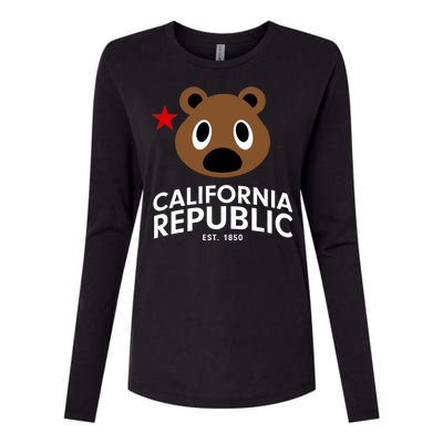 California Republic Bear Est. 1850 Womens Cotton Relaxed Long Sleeve T-Shirt