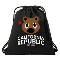 California Republic Bear Est. 1850 Drawstring Bag