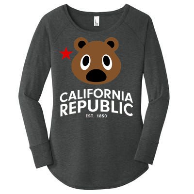 California Republic Bear Est. 1850 Women's Perfect Tri Tunic Long Sleeve Shirt