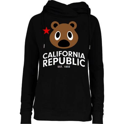 California Republic Bear Est. 1850 Womens Funnel Neck Pullover Hood