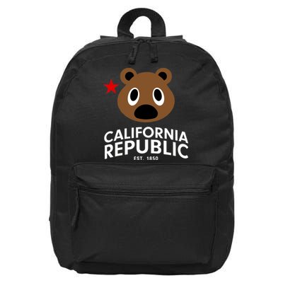 California Republic Bear Est. 1850 16 in Basic Backpack